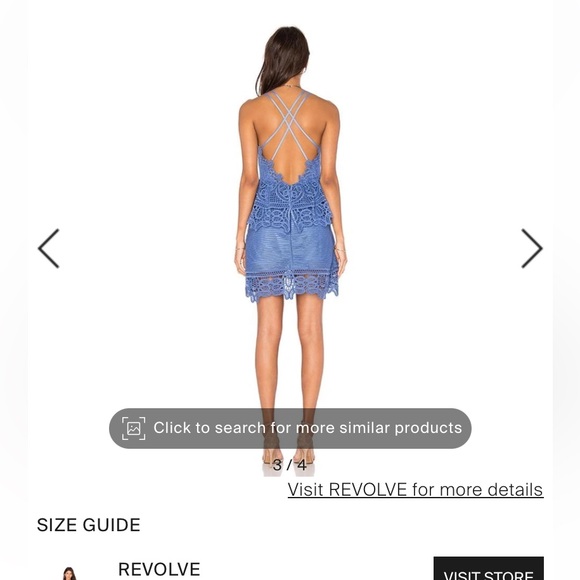 Self Portrait Lace Peplum Dress in Cornflower Blue Size 4 - Picture 2 of 8